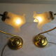 paire de lampes de table métal doré