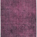 Handmade Turkish Decorative 1980s 284 cm x 380 cm Pink Wool Carpet