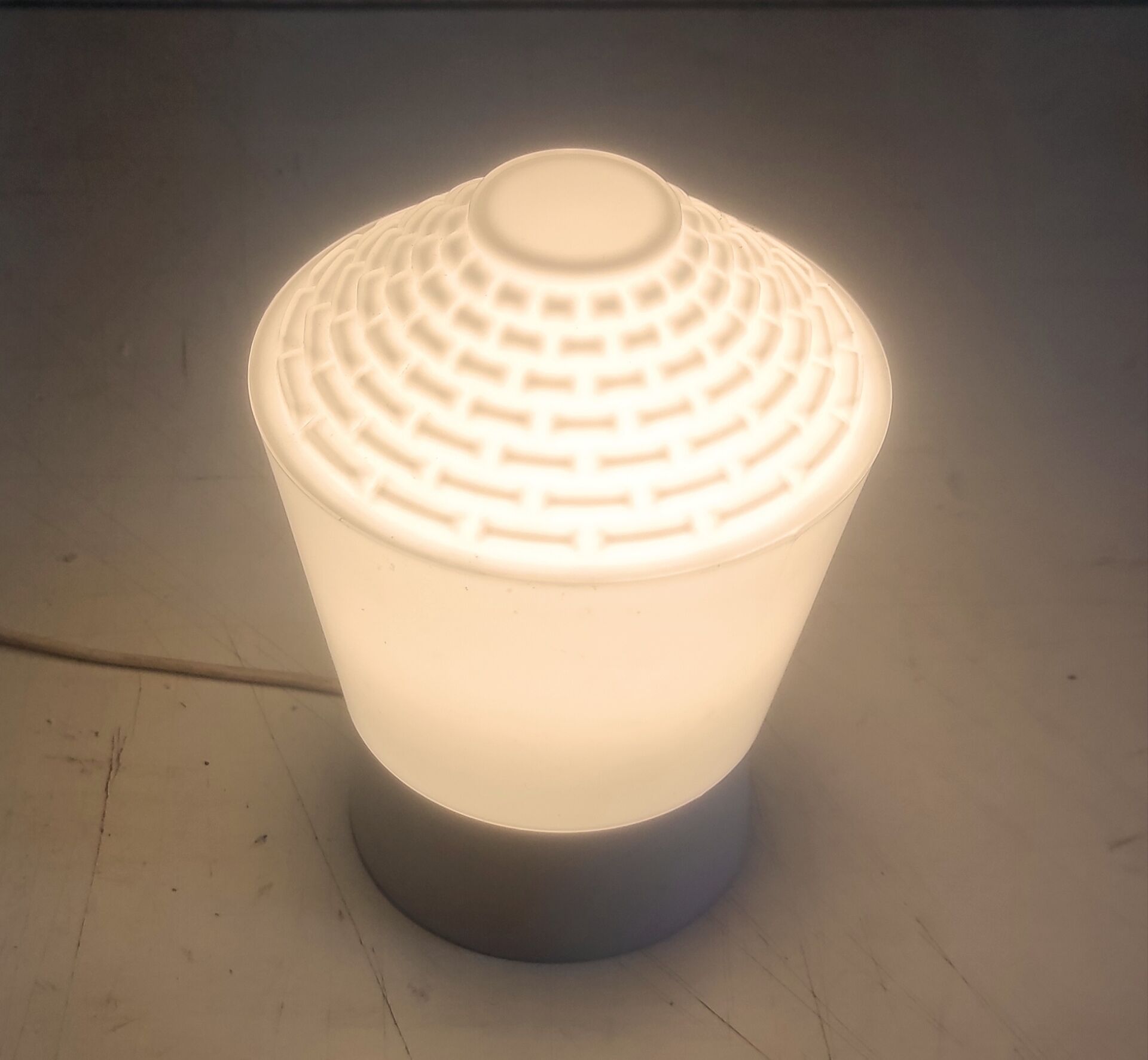 Bauhaus style ceiling light in opaline glass - mid 20th century