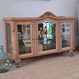 Vintage light wood display case