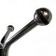 Vintage space age style floor standing coat rack with chrome/brown finish