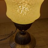 Lampe à poser style art déco avec verrerie