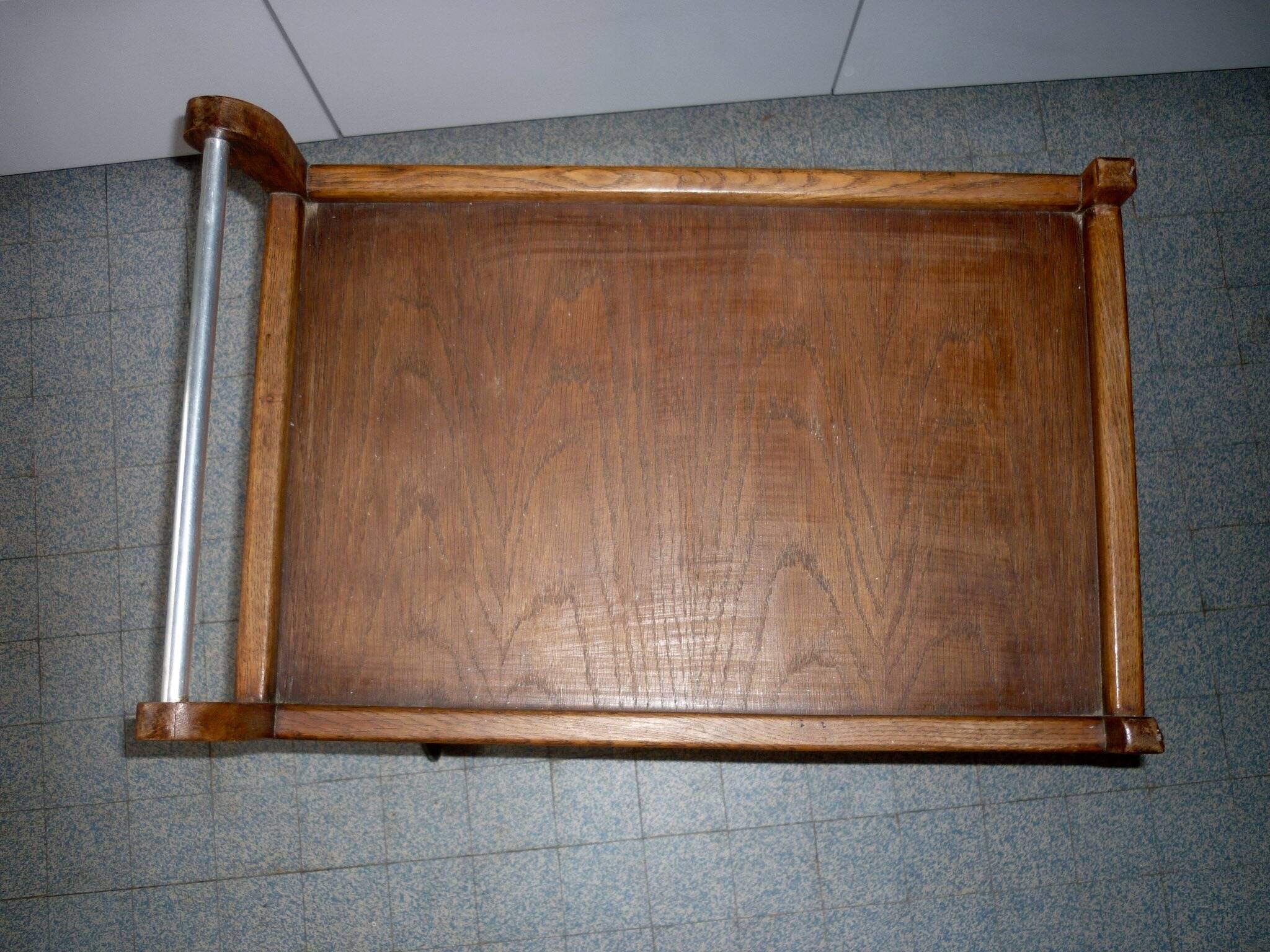 Wooden trolley on wheels 1960