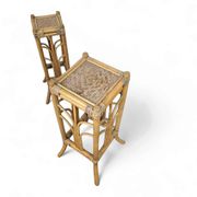 Nesting set bamboo plant stands 1970s