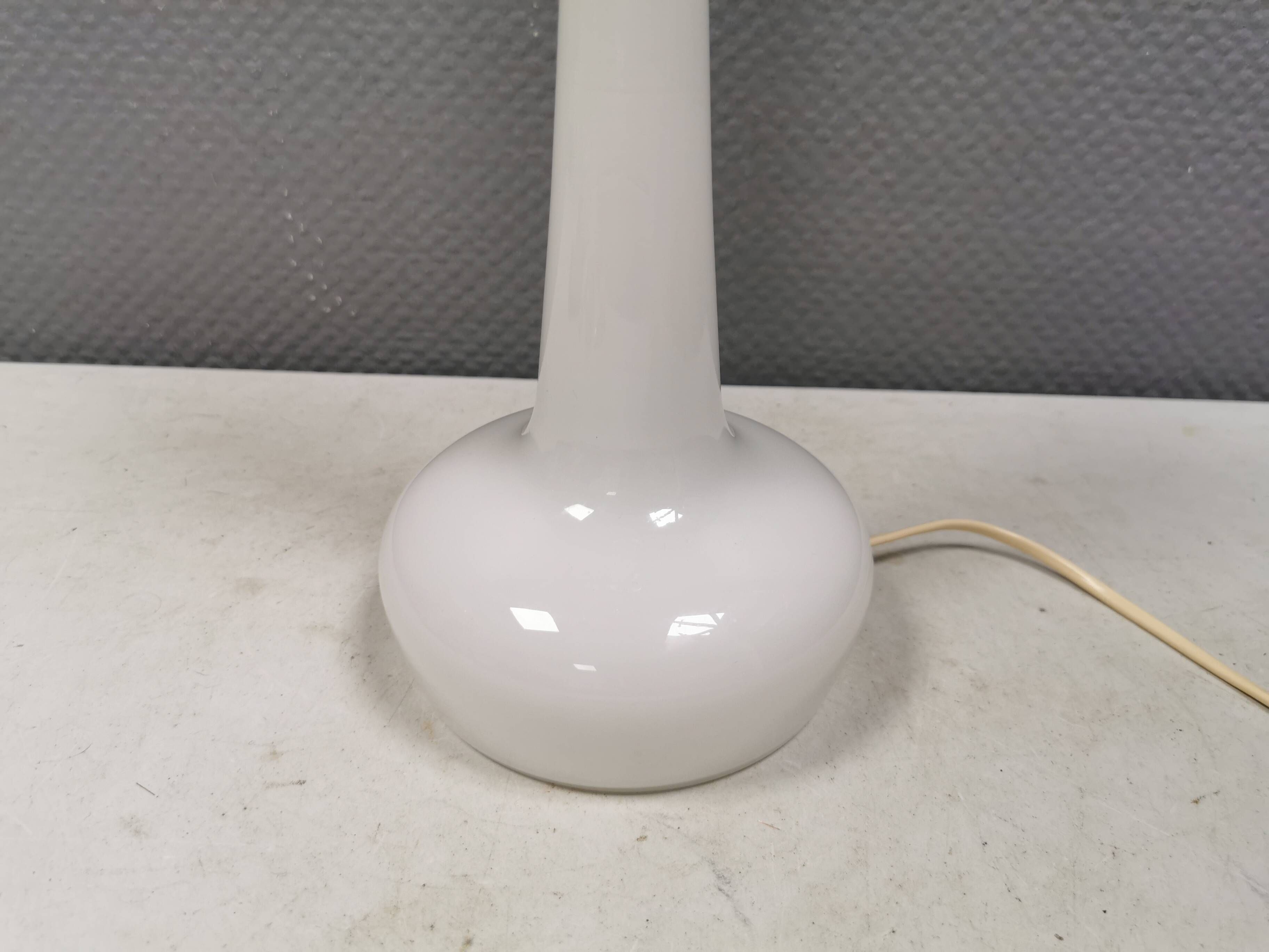 Le Klint Table Lamp, Milky White Opaline Glass, Brass Top, Model 311