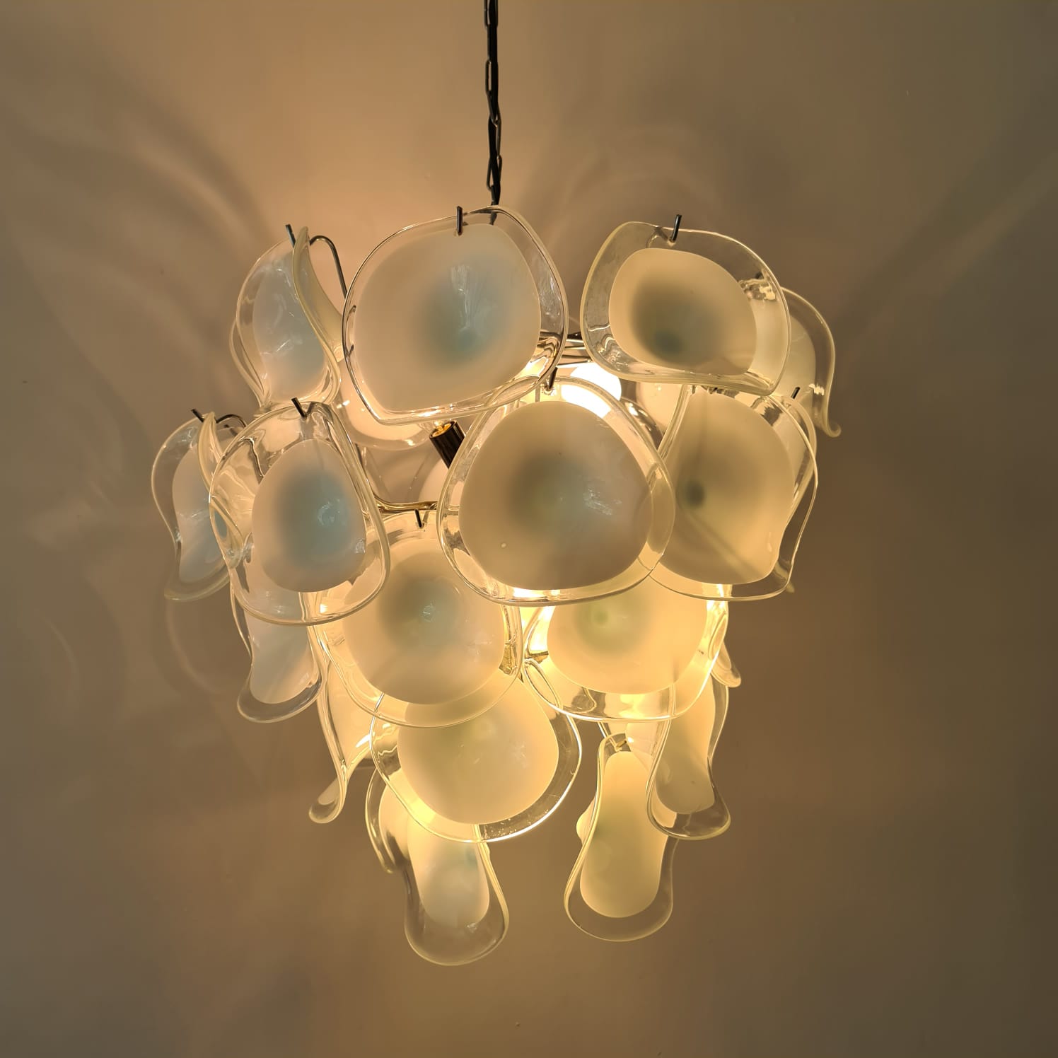 Glass Chandelier by Gino Vistosi for AV Mazzega 1960s