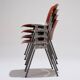 Set de 4 chaises empilables dsc 106 orange, Castelli, G. Piretti, 1970s