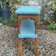 Vintage woven rattan and wicker console