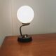 Vintage opaline globe lamp and brass – 1950s/60s