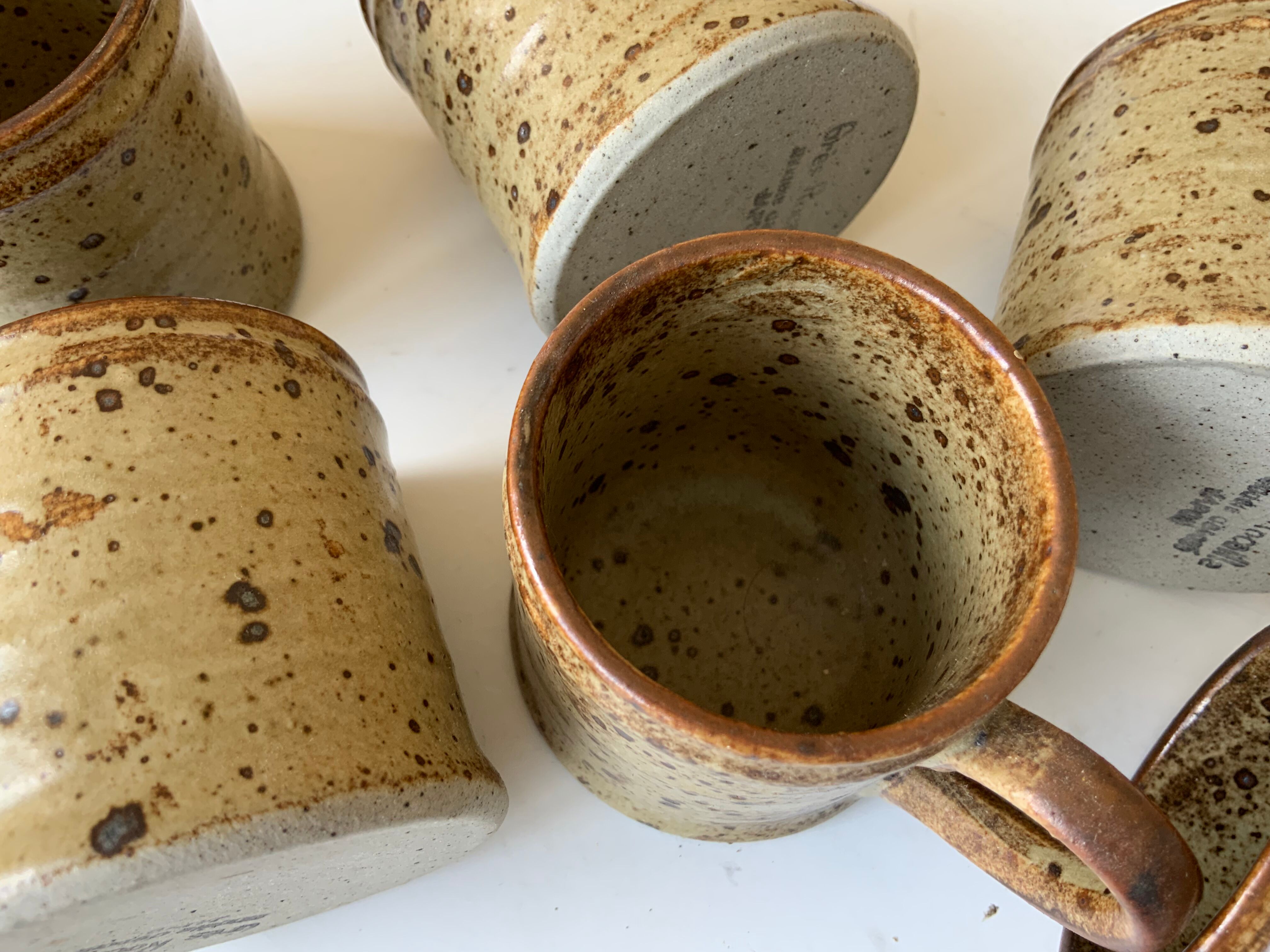 6 vintage coffee cups