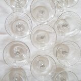 11 champagne crystal cups