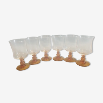 Set of 6 antique luminarc glasses