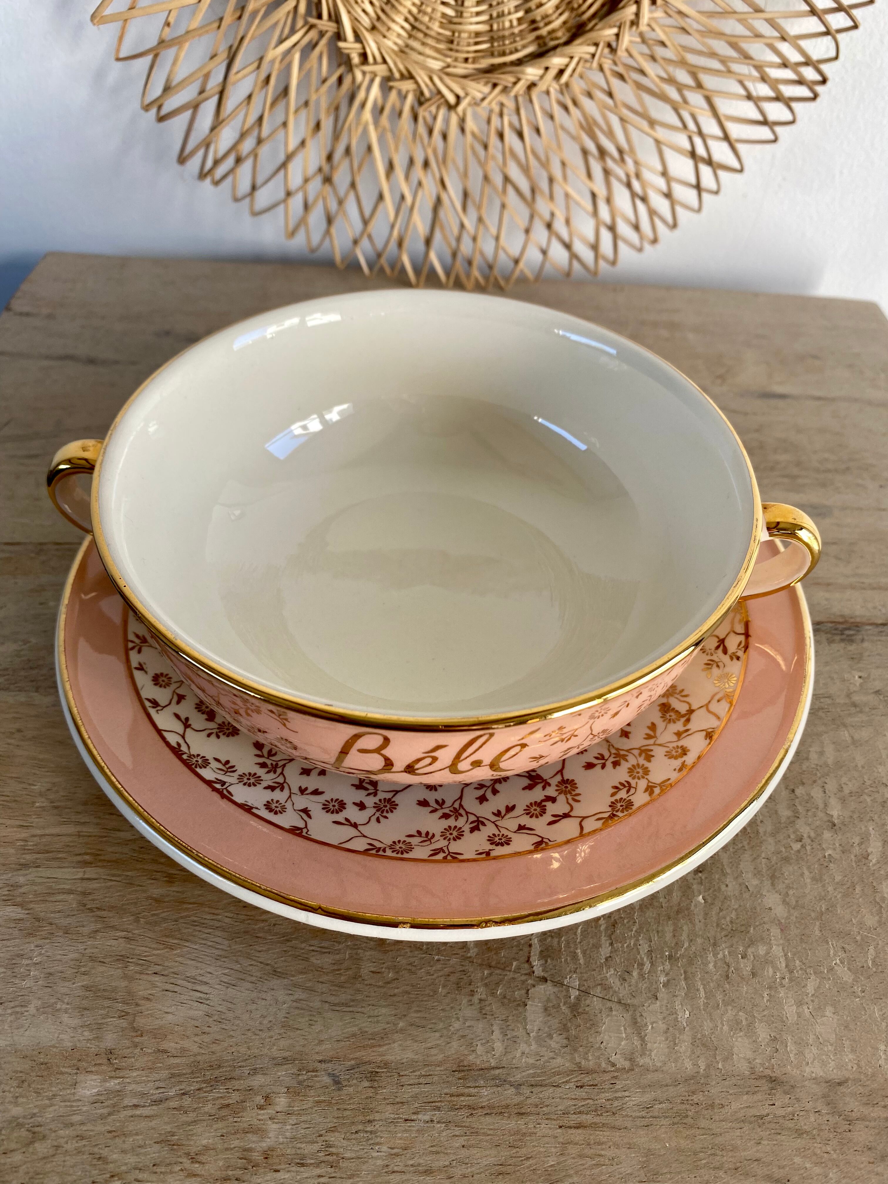 Baby handle bowl and saucer Villeroy and Boch model Santos