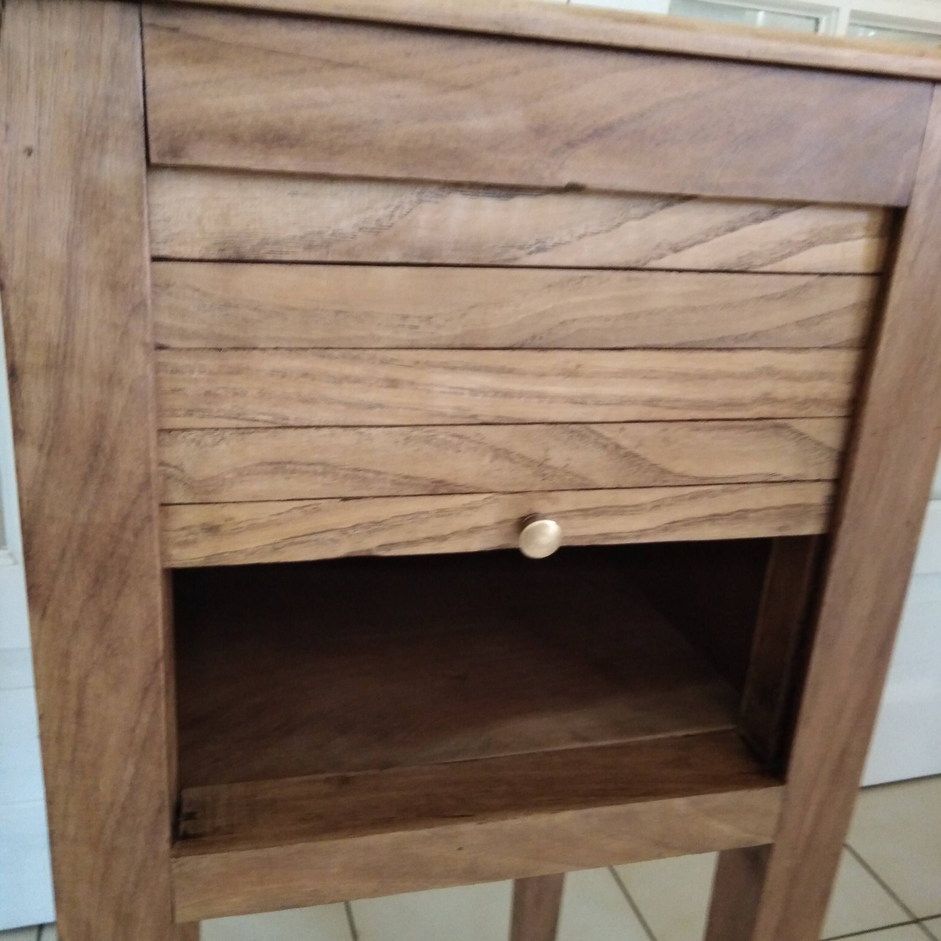 Louis XVI (Directoire) style curtained occasional furniture or bedside table