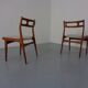 Model 138 Teak & Kvadrat Hallingdal Dining Chairs by Johannes Andersen for Uldum Møbelfabrik, Denmark, 1960s, Set of 2
