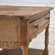 1970s, Scandinavian side table with drawers, solid oak wood, rattan.
