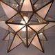 Ceiling light suspended Geometric Star Moravian Star frosted glass