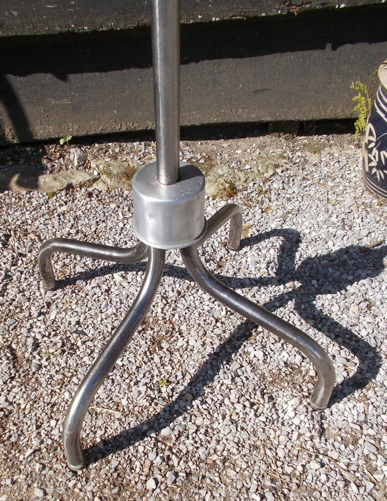 Vintage Industrial Steel Coat/Hat Stand,French,Polished Steel, Lacquered