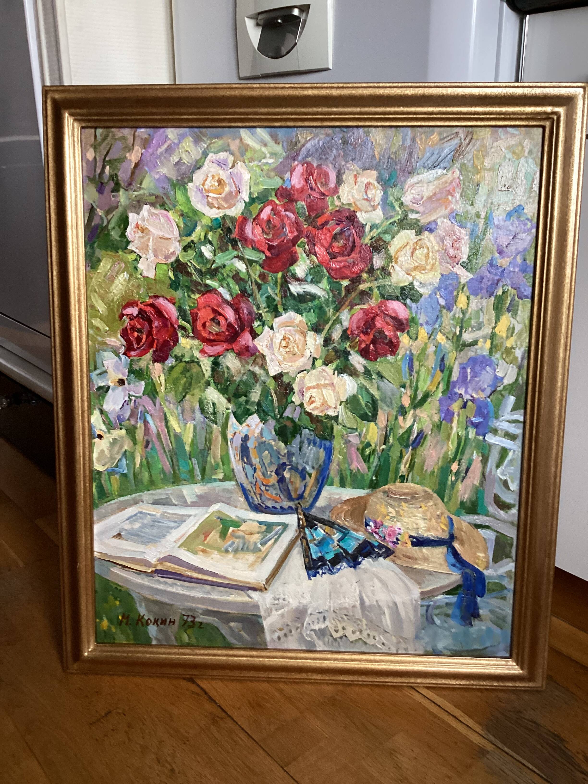 Oil painting on canvas signed, dimensions: height - 73 cm - width - 62.5 cm.