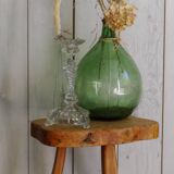Old glass-made candlestick