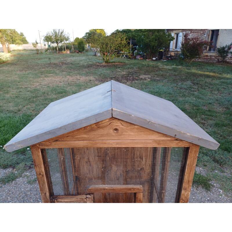 Aviary bird cage wood and wire mesh