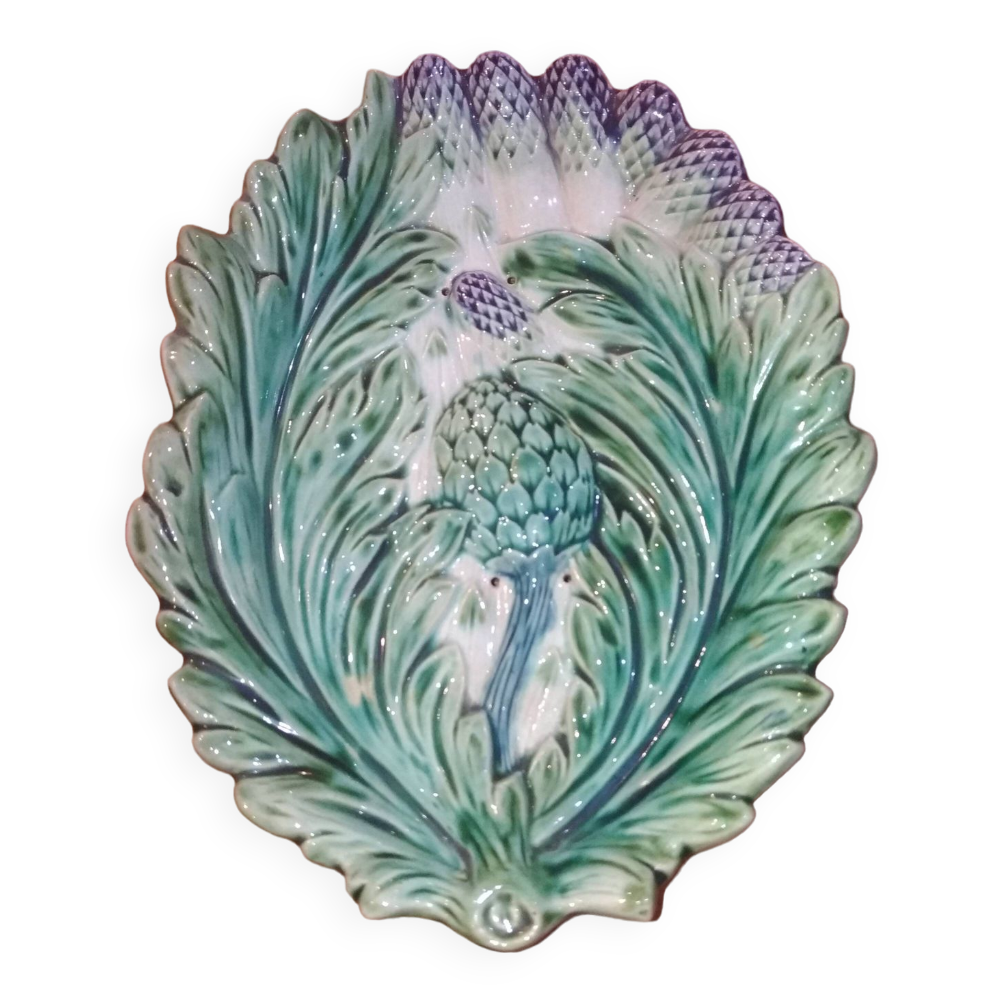 Small asparagus dish in Onnaing barbotine