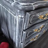 Louis XV style patinated chest of drawers