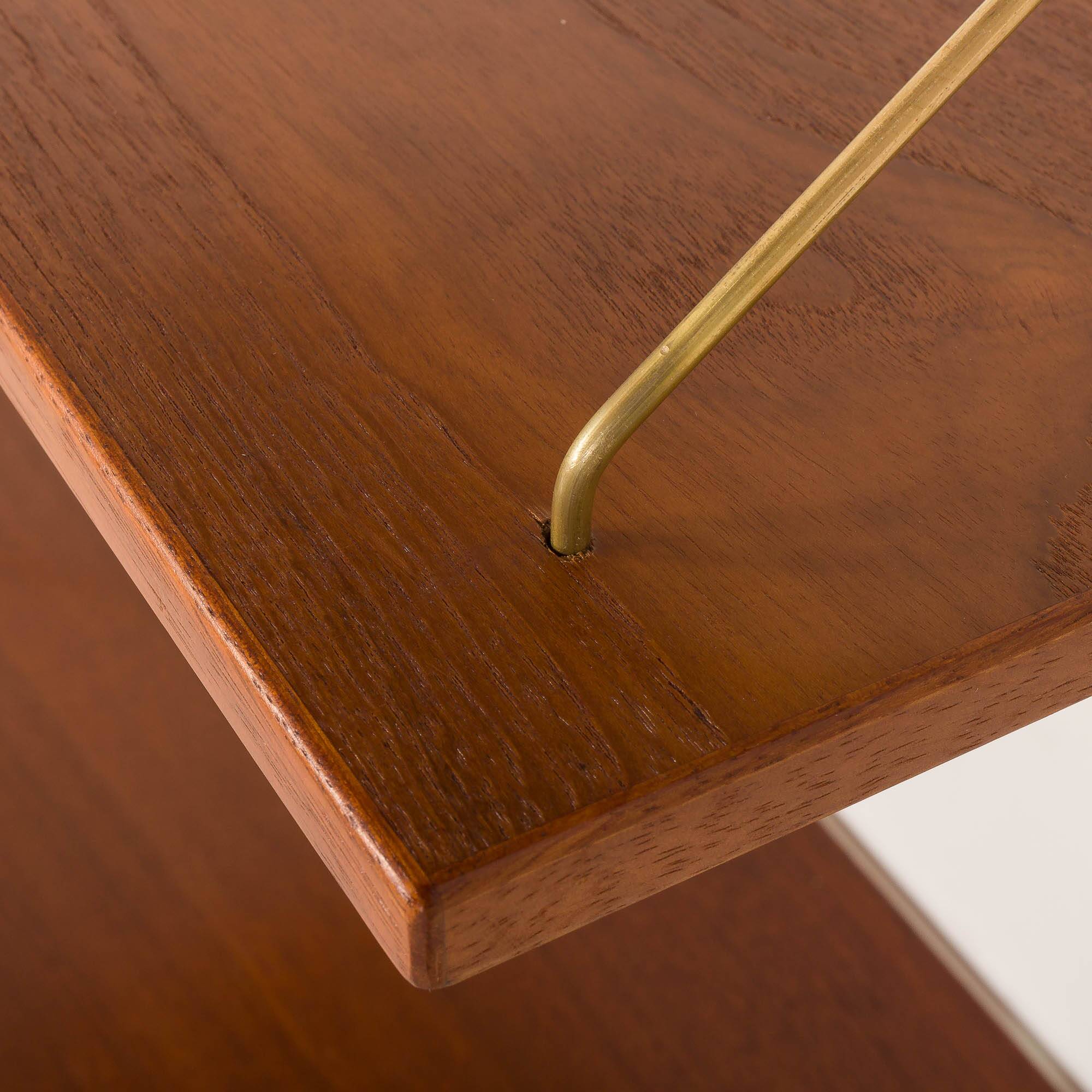 Danish mid-century floating shelves in teak, set of 3, 1960s