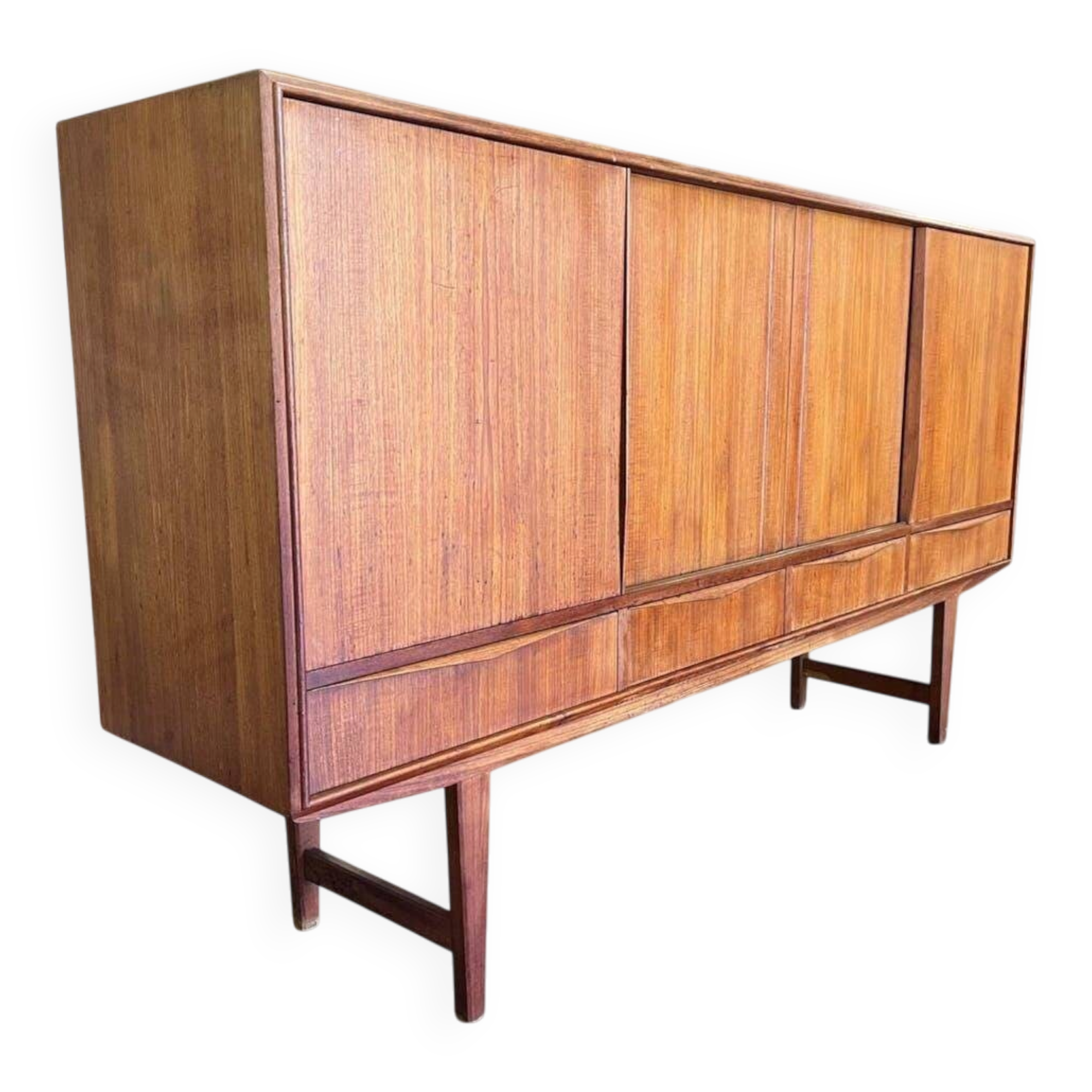 Vintage Danish wall cabinet in wood, mid-height / shelf / low furniture