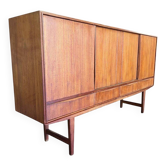 Armoire murale vintage danoise en bois, mi-hauteur / plateau / meuble bas