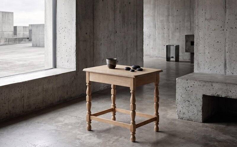 Oak Side Table by Henning Kjærnulf, Denmark, 1960s