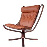 Fauteuil Falcon et son Ottoman, Sigurd Ressell pour Vatne Mobler, Années 70