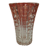 Old tall tall glass vase
