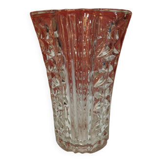 Old tall tall glass vase