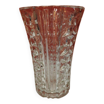Ancien grand vase en verre haut