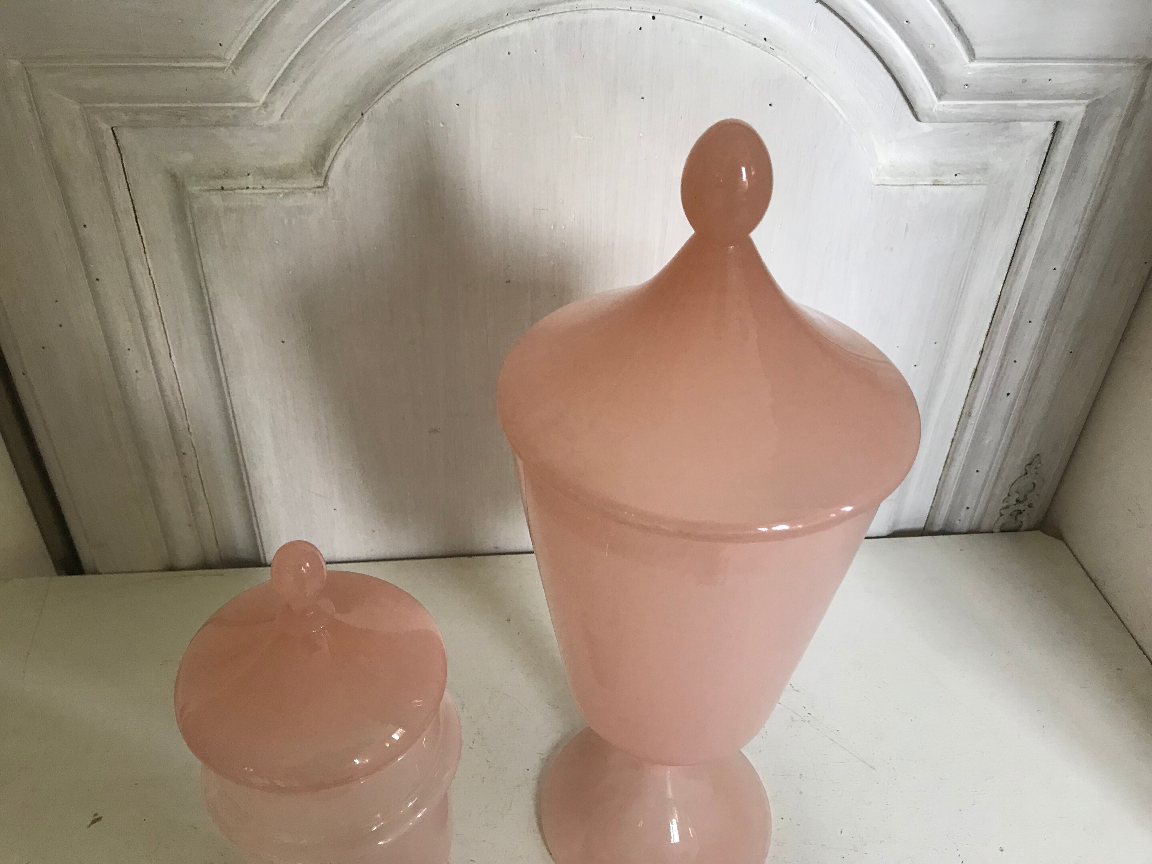 Opaline candy boxes 32 and 21cm