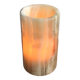 Petit vase ou bougeoir vintage en onyx