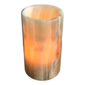 Small vintage onyx vase or candle holder