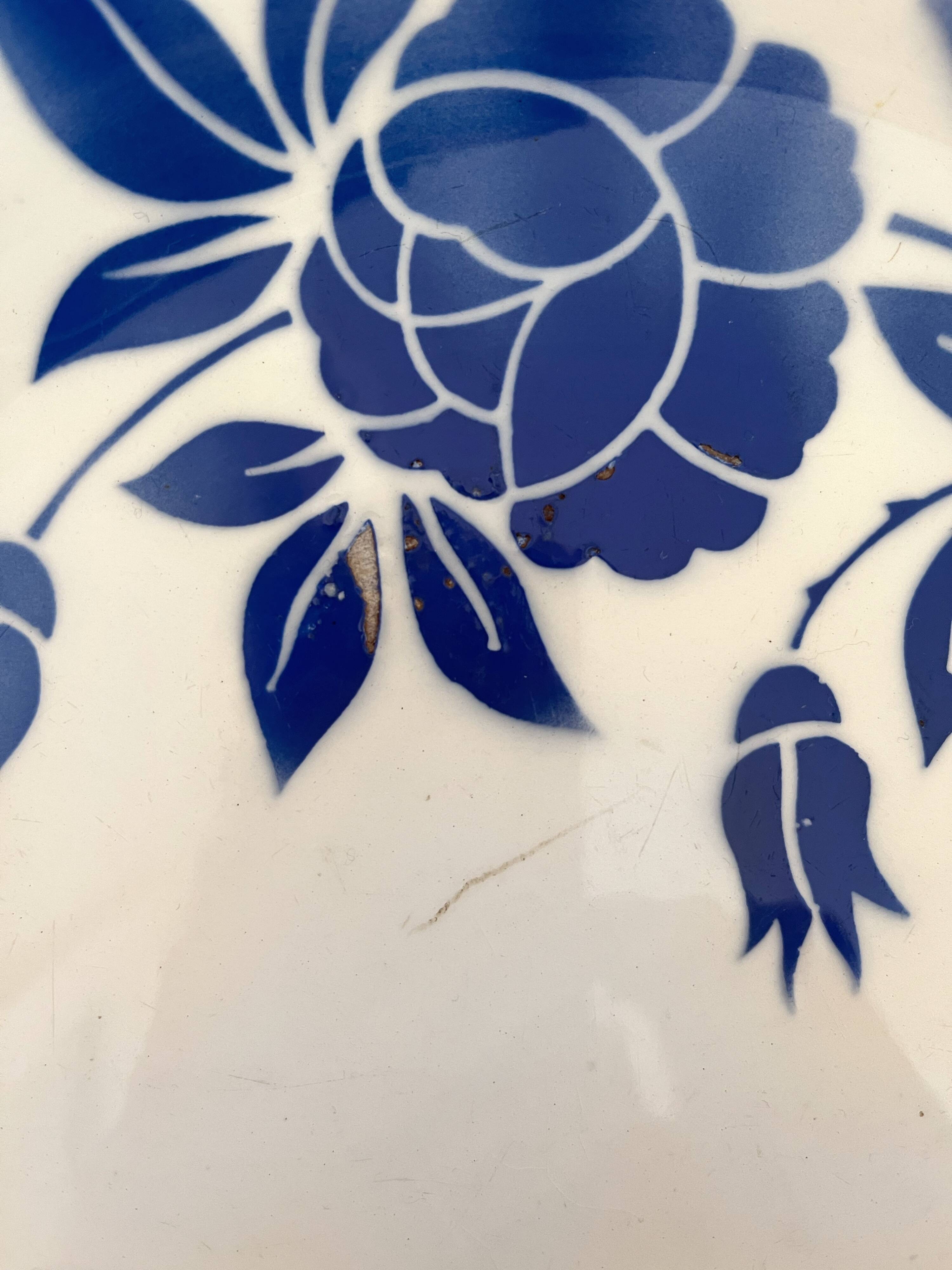 Corsica floral decoration hollow dish, Digoin Sarreguemines