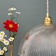Striped glass pendant light