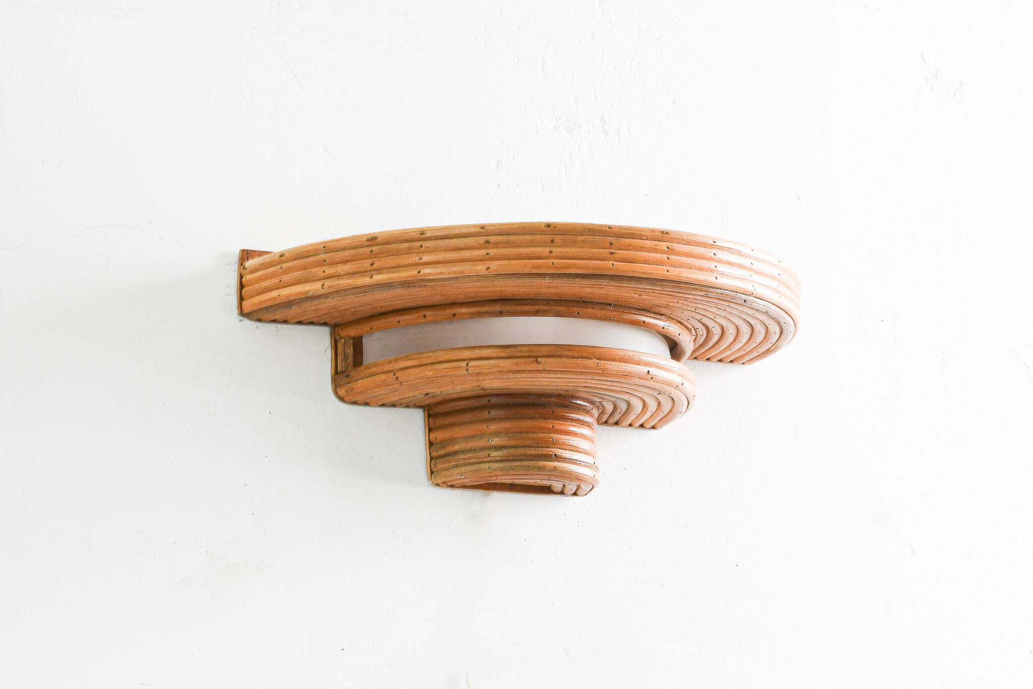 Space Age Rattan Wall Lamp