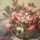 Peinture à l'huile sur fleurs de table mauro salimbeni (milan 1874-1942 turin)