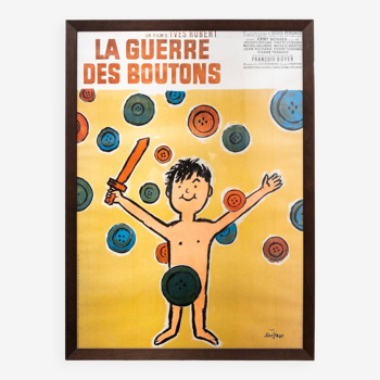 Framed poster The War of the Buttons, by Savignac