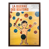 Framed poster The War of the Buttons, by Savignac
