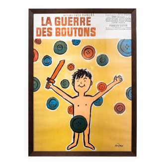 Framed poster The War of the Buttons, by Savignac