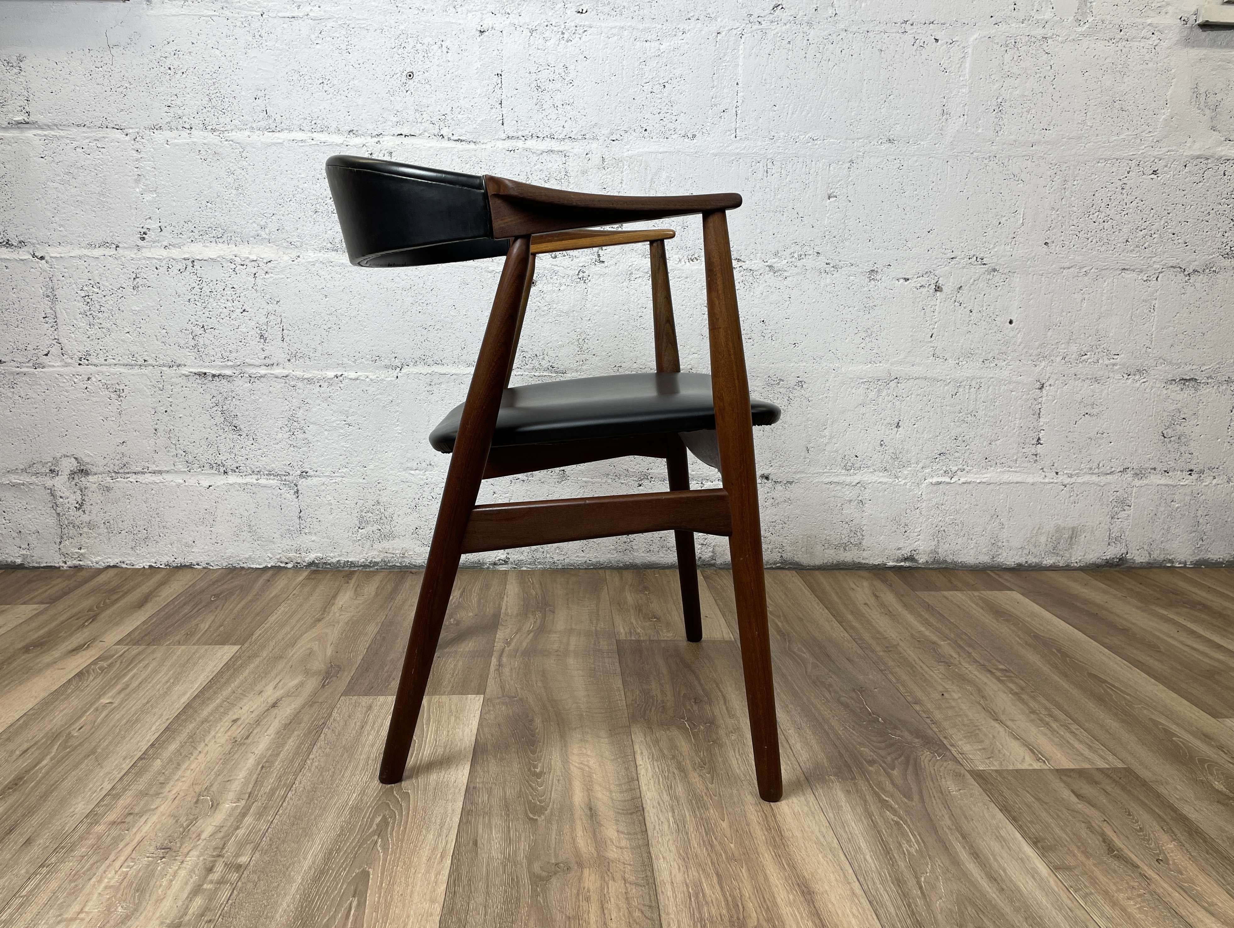 Vintage Scandinavian teak armchair model 213 by Th Harlev for Farstrup Møbler, 60s