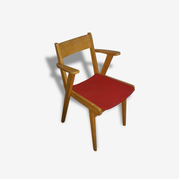 Chair red vintage compass