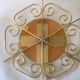 Golden metal sun mirror - 44cm