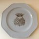 Belle assiette Armoiries Couronne Comte XIX