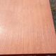 Teak veneer desk, curved feet